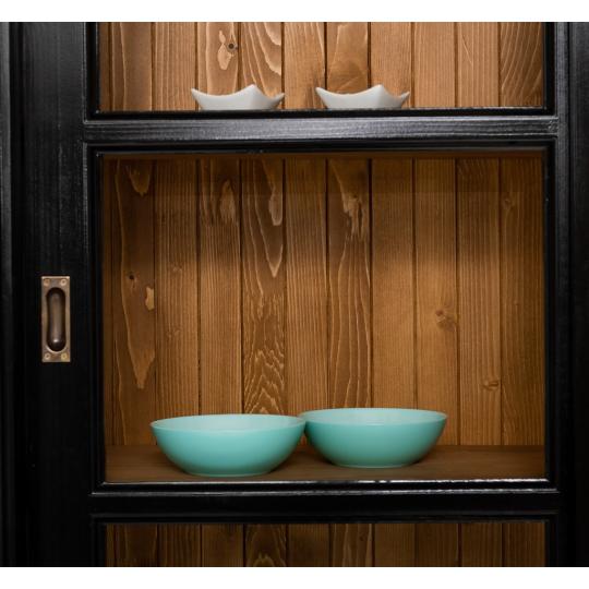 fekete vintage vitrines szekreny mediterran klasszikus rusztikus cottage angol butor rusztikus talaloszekreny uveges nappali toloajtos.jpg